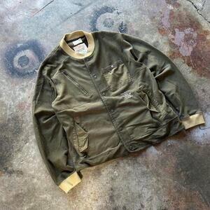 Khaki and yellow strivers row jacket